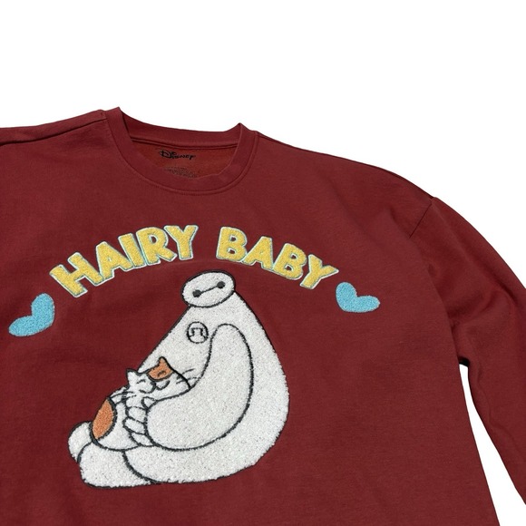 Disney Baymax Big Hero 6 Six Hairy Baby Sweatshirt Unisex Size Large 22 x 26.5 - Picture 3 of 4